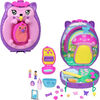 Polly Pocket Hedgehog Mom & Baby Purse Playset with 2 Dolls & 16 Accessories Including Pets