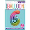 Ballon en aluminium en forme de nombre arc-en-ciel 34 " - 6