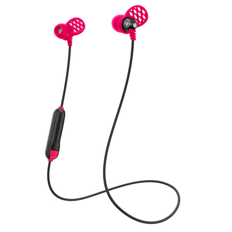 JLab Audio Metal Wireless Rugged Earbuds Black/Pink