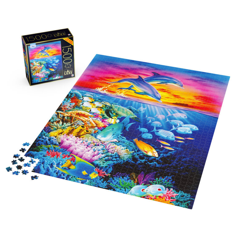 Big Ben Luxe 1500-Piece Adult Jigsaw Puzzle, for Adults and Kids Ages 8 and up Sunset Leap