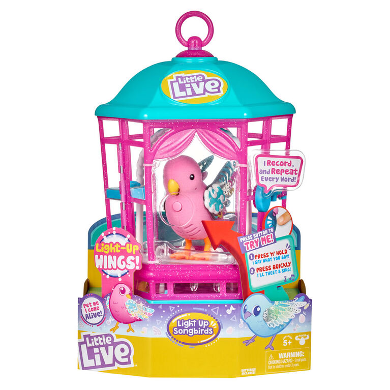 Little Live Light Up Bird & Bird Cage Rainbow Glow Toys R Us Canada