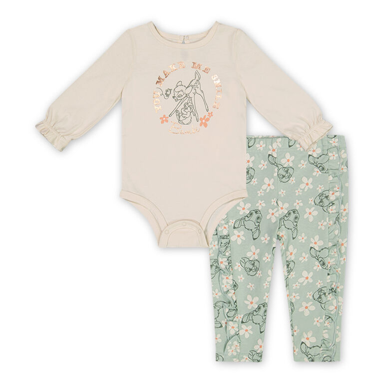 Bambi Legging Set Green 12/18M