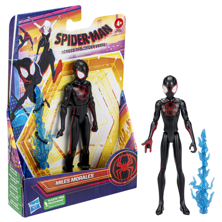 Marvel Spider-Man: Across the Spider-Verse Miles Morales Toy, 6-Inch-Scale Action Figure with Web Accessory, Toys for Kids Ages 4 and Up