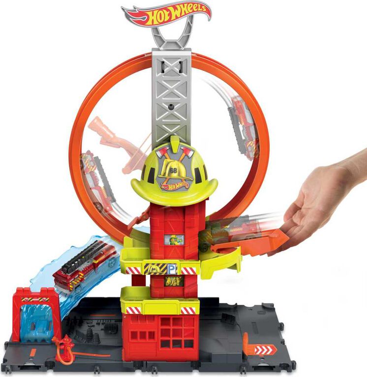 Hot Wheels City Super Loop Fire Station