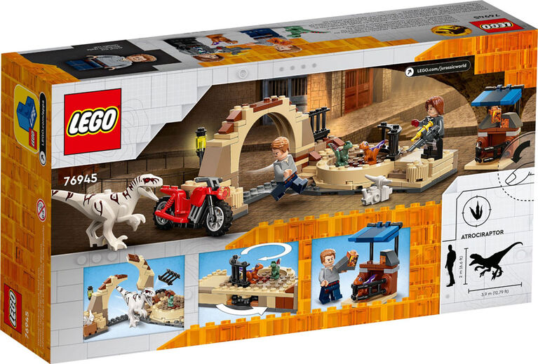 LEGO Jurassic World La poursuite en moto de l'Atrociraptor 76945 Ensemble de construction (167 pièces)