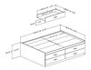 Step One Captain Platform Storage Bed with 4 Drawers- Pure Black
