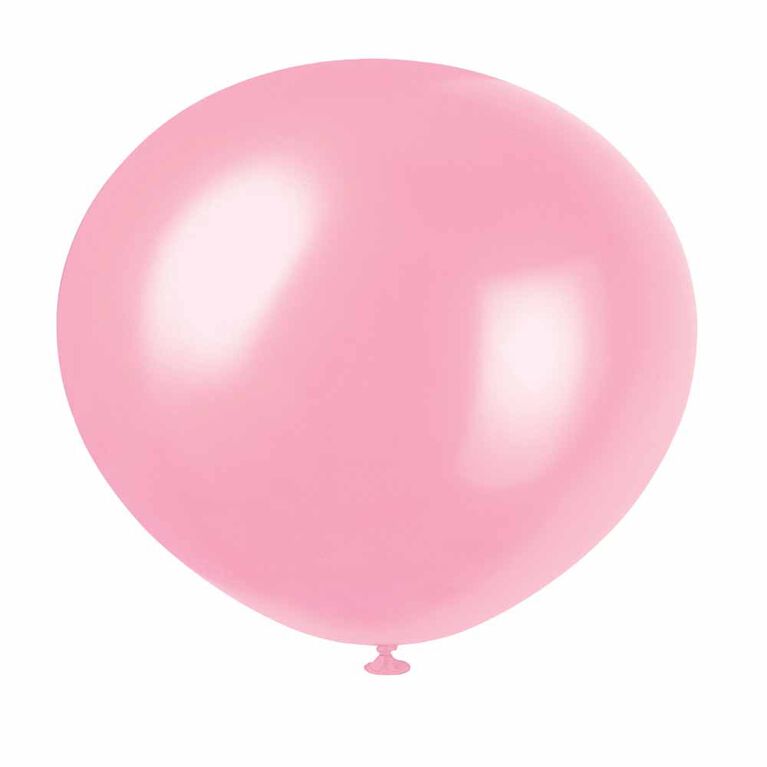 12" Latex Balloons, 8 Pieces - Rose Petal Pink