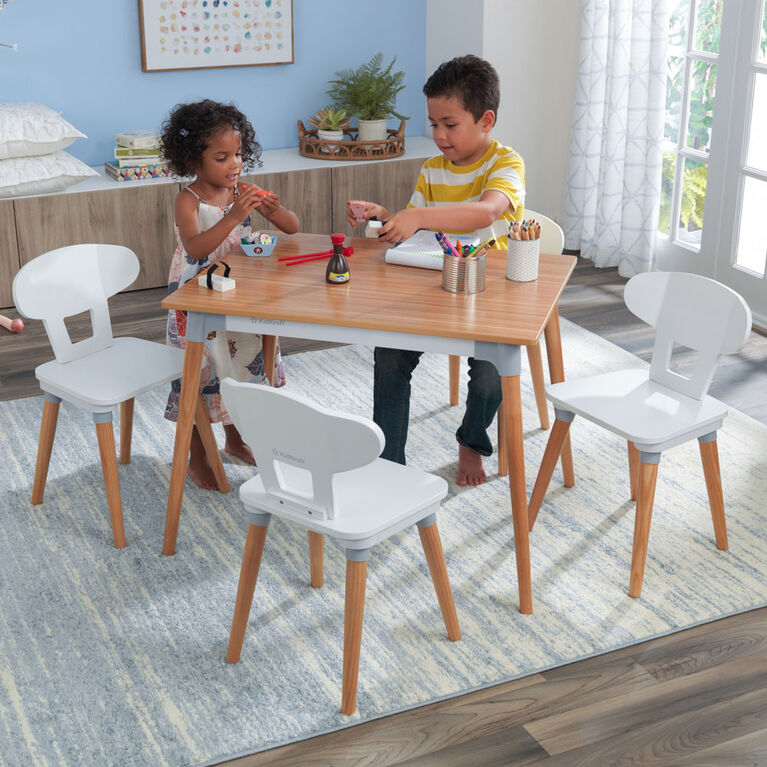 Mid-Century Kid Table/4 Chairs Set