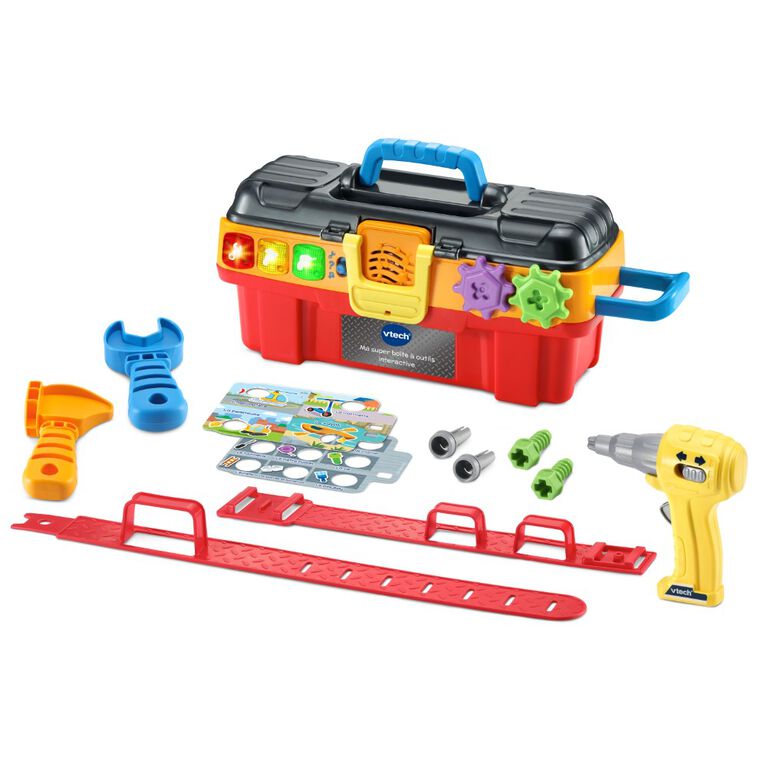 Ensemble d'outils pour enfants avec perceuse électrique pour enfants,  ensemble d'outils pour tout-petits avec boîte à outils et ceinture à  outils, ensemble d'outils de construction électrique pour enfants, kit  d'outils de jeu