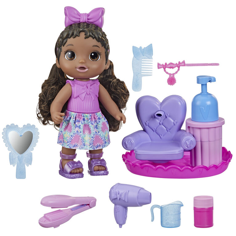 Baby Alive Sudsy Styling Doll, 12-Inch Toy, Black Hair