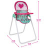 Chaise haute pour poupée avec 5 accessoires, Mint Heart