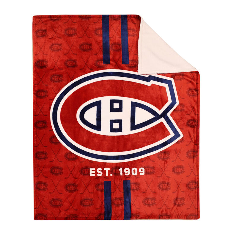 NHL Montreal Canadiens Sherpa Throw, 50" x 60"