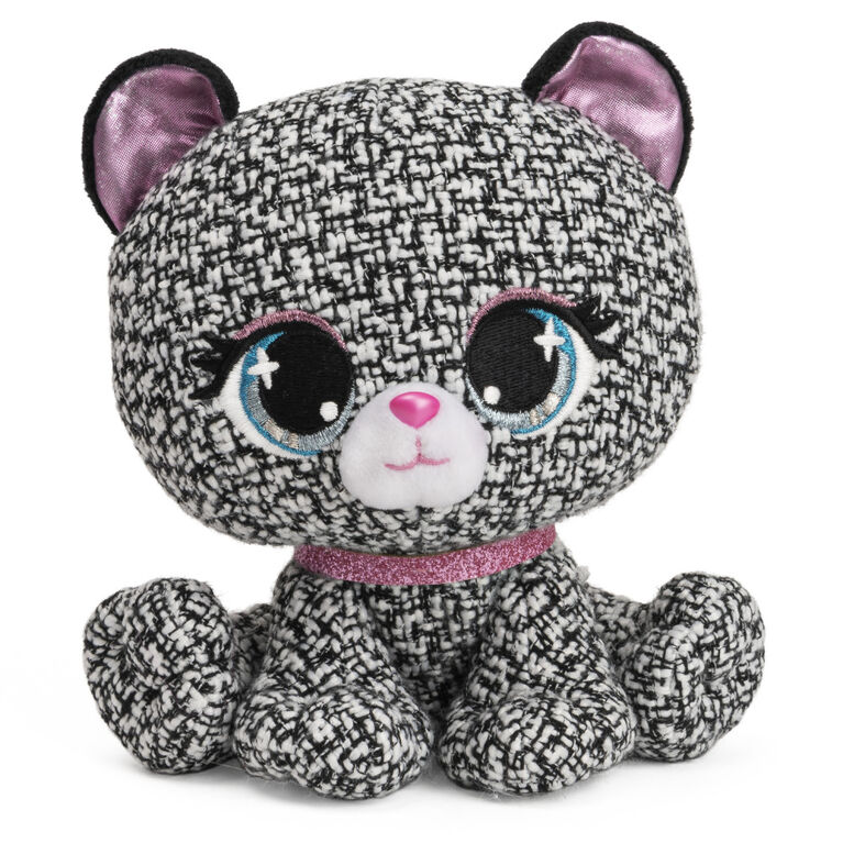 GUND P.Lushes Designer Fashion Pets, Khloe O'Bearci, ourse en peluche de luxe douce et élégante, noir et blanc, 15,2 cm