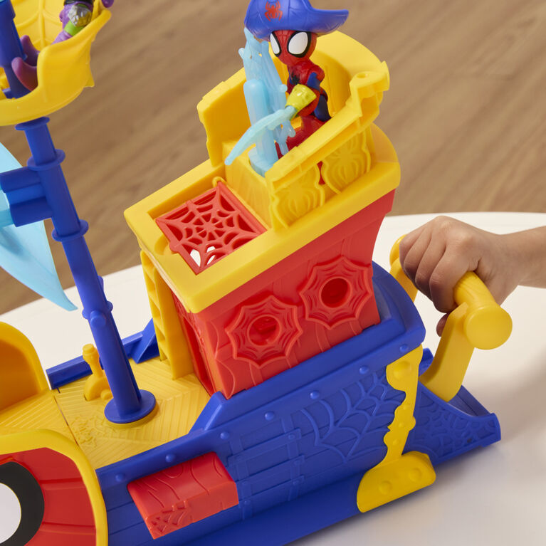 Marvel Spidey and his Amazing Friends Water-Webs Webs Ahoy Bubble Pirate Ship Toy