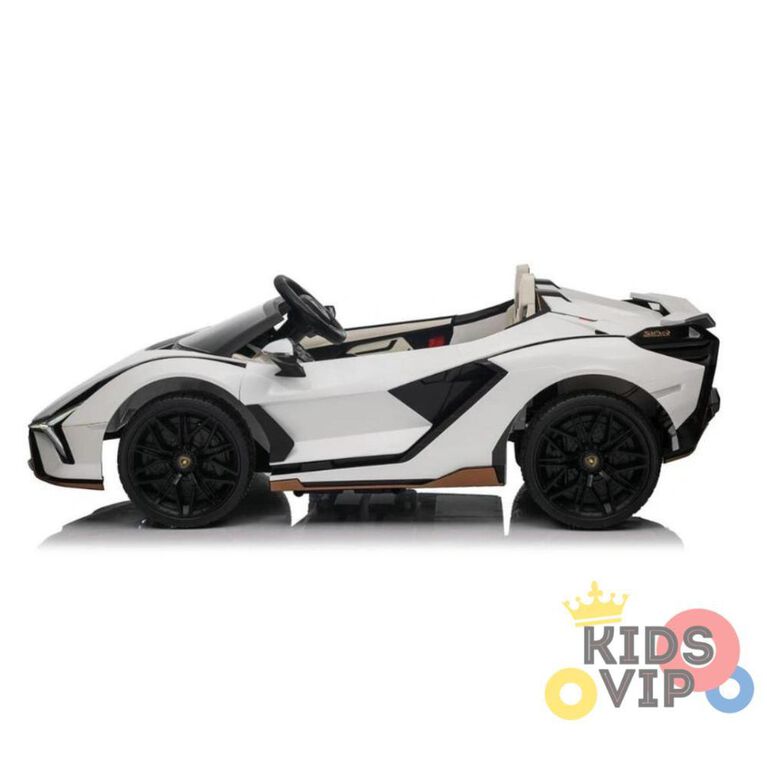 KIDSVIP Licensed 2-Seater Lamborghini Sian 4X4 24V Ride-On Car For Kids w/ RC - White