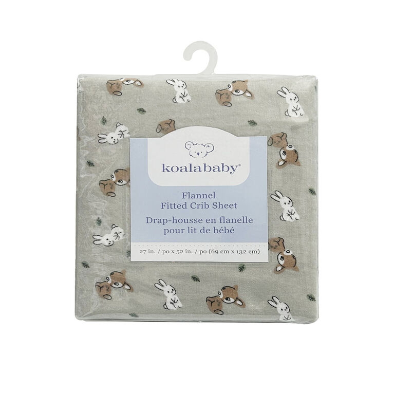 Koala Baby 1 pack Flannel Sheet Woodland Bunny