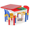Tot Tutors - 2 in 1 Plastic Construction Activity Table & Chairs Set