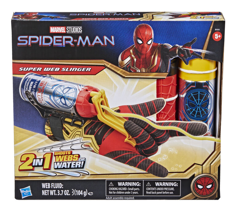 Hasbro Marvel Spider-Man, jouet de déguisement 2 en 1 Super lanceur de  toiles