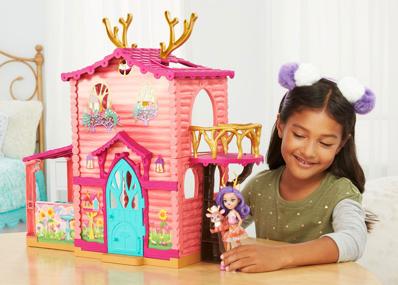 enchantimals cozy deer house playset