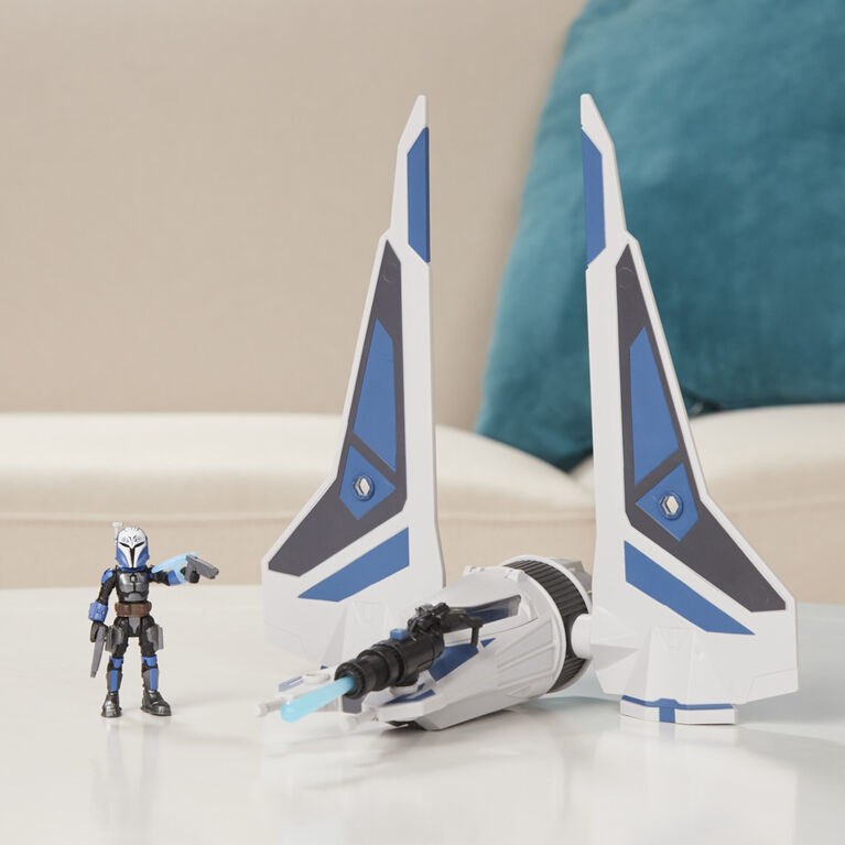 Star Wars Mission Fleet, Gauntlet Starfighter, Siège de chasseur stellaire, figurine Bo-Katan et véhicule