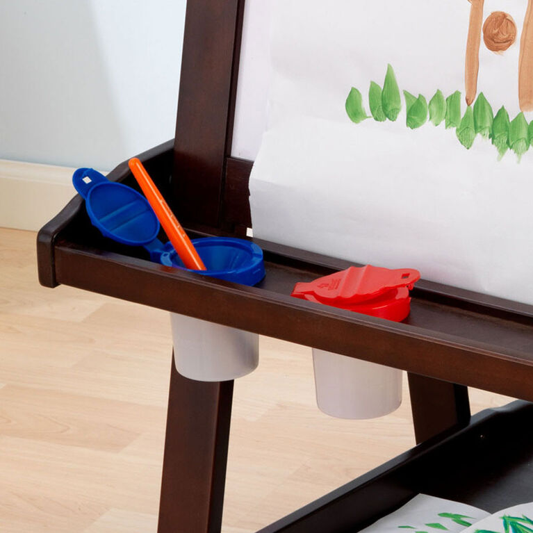 KidKraft - Deluxe Wooden Easel - Espresso