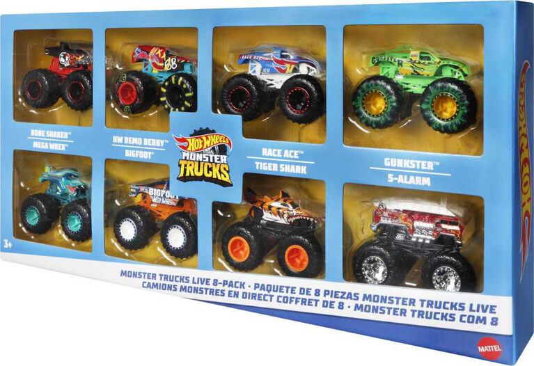 Hot Wheels Monster Trucks Live 8-Pack