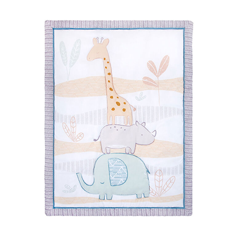 Sammy & Lou 4 Piece Crib Bedding Set - Safari Babies