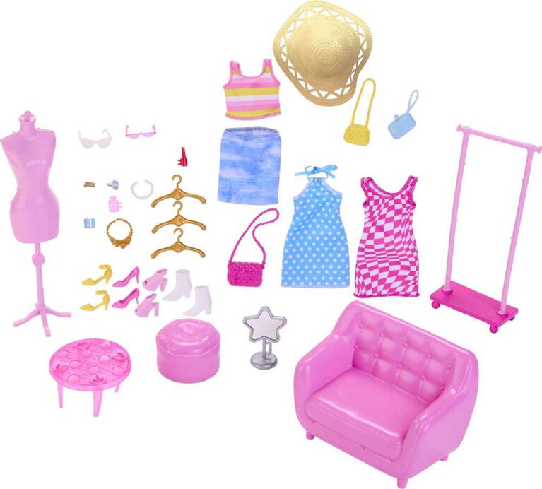 Barbie Doll and Fashion Set, Barbie Clothes with Closet Accessories - R Exclusive