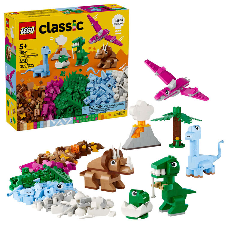 LEGO Classic Creative Dinosaurs Toy - Building Blocks Toy - Learning and Educational Toy - 11041