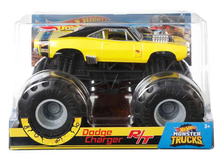 Hot Wheels Monster Trucks 1:24 Dodge Charger R/T Vehicle - English Edition