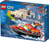 LEGO City Fire Rescue Boat 60373 Building Toy Set (144 Pieces)