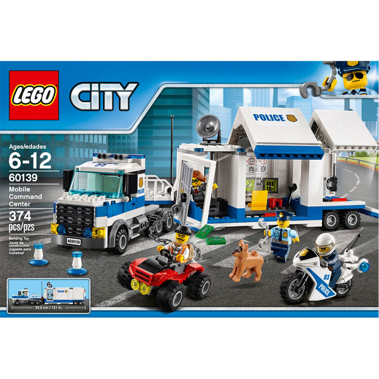 LEGO City Police Le poste de commandement mobile 60139 (374 pièces)