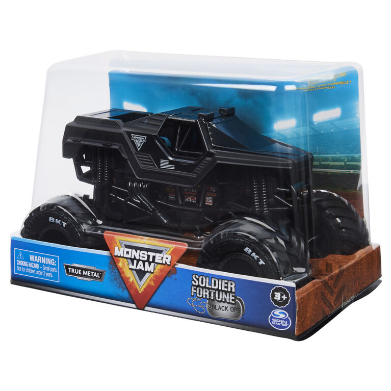 Monster Jam, Official Soldier Fortune Black Ops Monster Truck, Collector Die-Cast Vehicle, 1:24 Scale