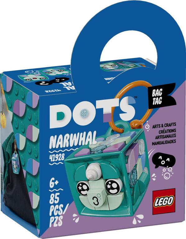LEGO DOTS Bag Tag Narwhal 41928 (85 pieces)