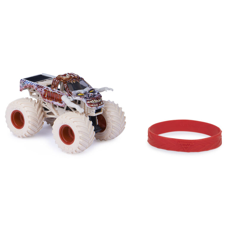 Monster Jam, Official Zombie Monster Truck, Die-Cast Vehicle, Bone Yard Trucks Series, 1:64 Scale