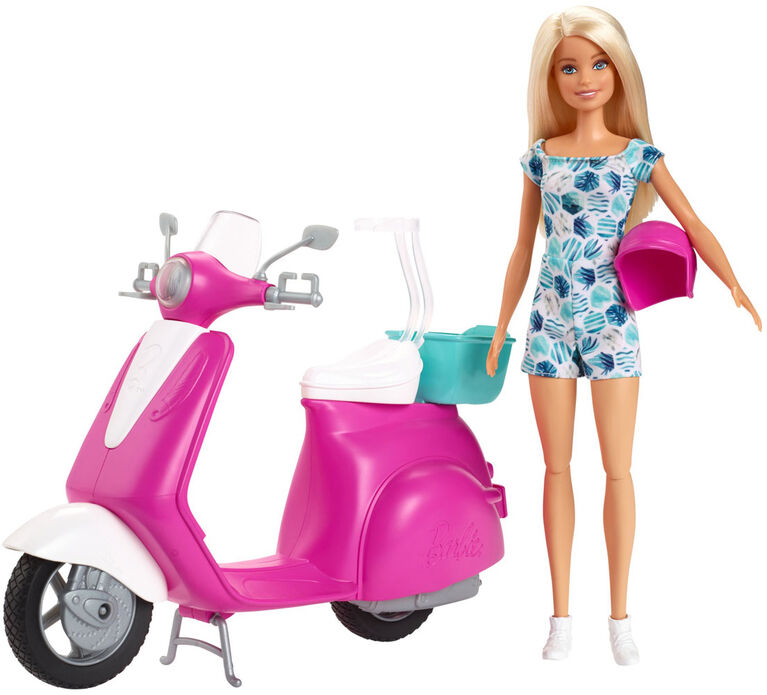 Barbie - Poupée et Scooter. - Notre Exclusivité