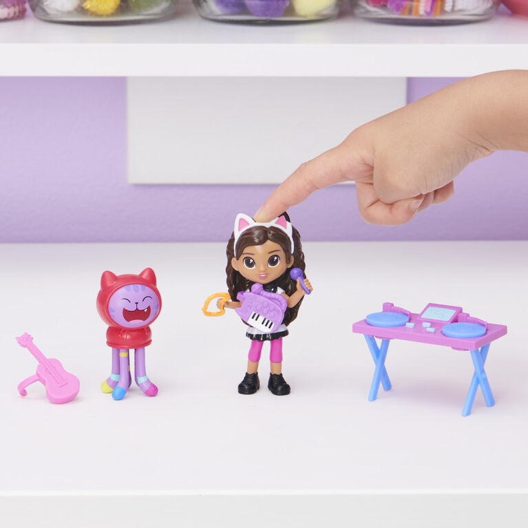 Gabby et la maison magique – Maison de poupées Purrfect Dollhouse avec 2  figurines, 8 meubles, 3 accessoires, 2 boîtes surprises et sons