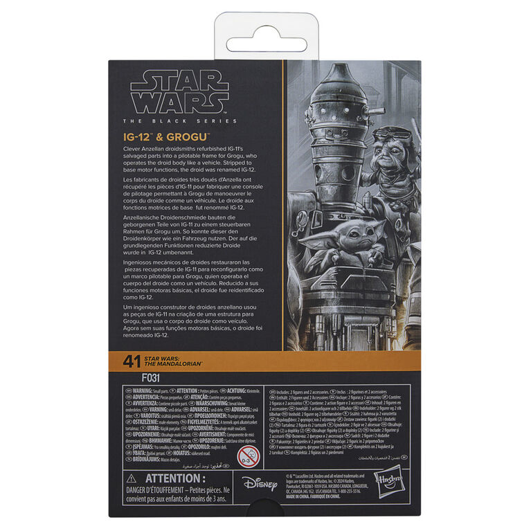 Star Wars The Black Series IG-12 & Grogu, Star Wars: The Mandalorian Deluxe Collectible 6 Inch Action Figure 2-Pack