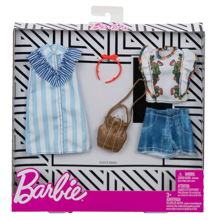 Barbie - Tenues - Coffret de 2 - Fleurs et rayures