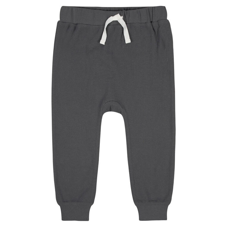 Gerber Childrenswear - Ensemble 2 pièces avec sweat à capuche et pantalon de jogging en tricot gaufré Gris pour tout-petits garçons 4T