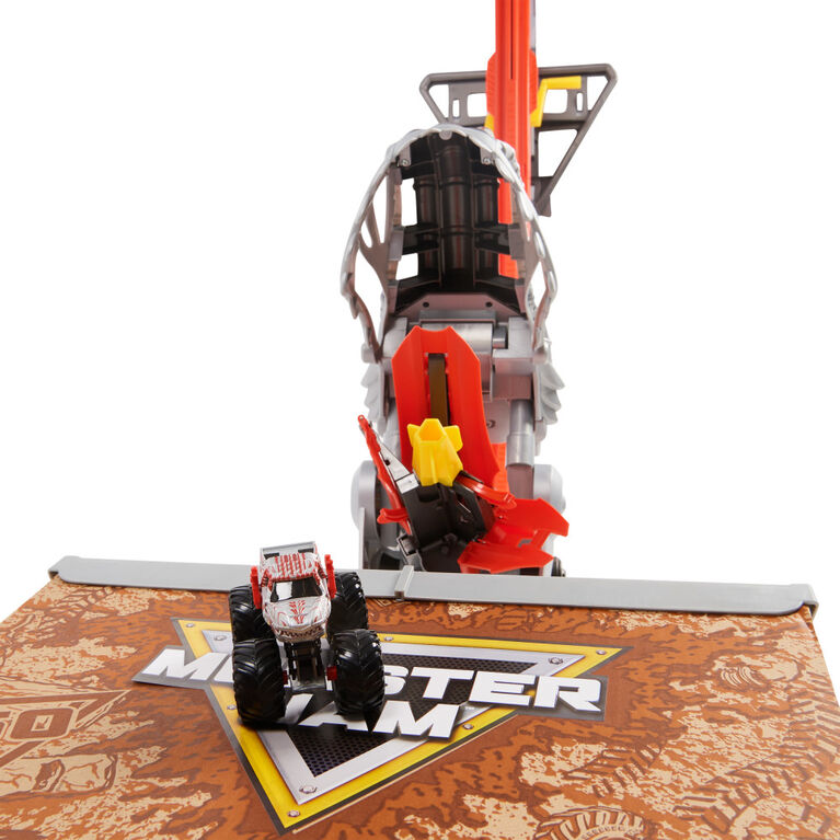 Monster Jam ThunderROARus Drop Playset with Exclusive Monster Truck, Over 6 Feet Tall, Lights and Sounds