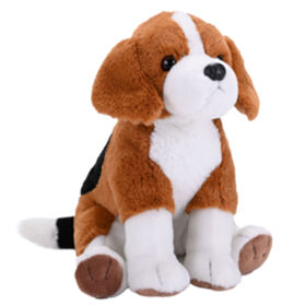 Beagle Dog plush toy, browns, white, 12" (30 cm) height.