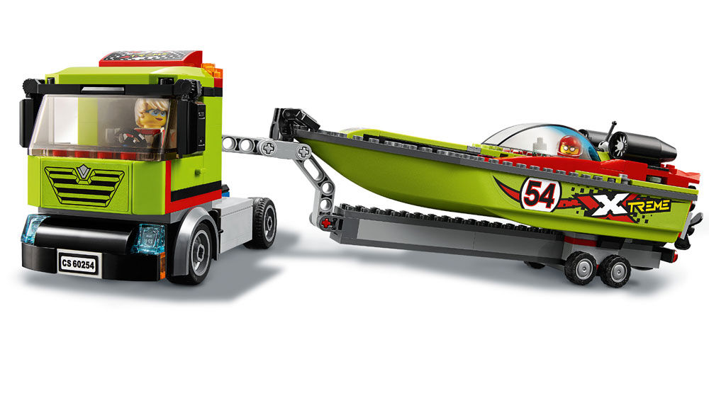 LEGO City Great Vehicles Race Boat Transporter 60254 238 pieces