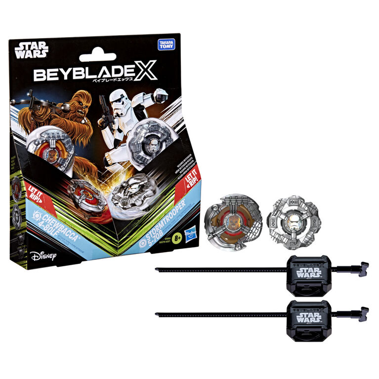 Beyblade X and Star Wars Collab, Chewbacca 4-80LF vs. Stormtrooper 5-70B - R Exclusive