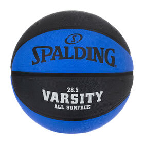 Ballon de basketball en caoutchouc pour toute surface Spalding Varsity, taille 6 (28-1/2 po), bleu/noir