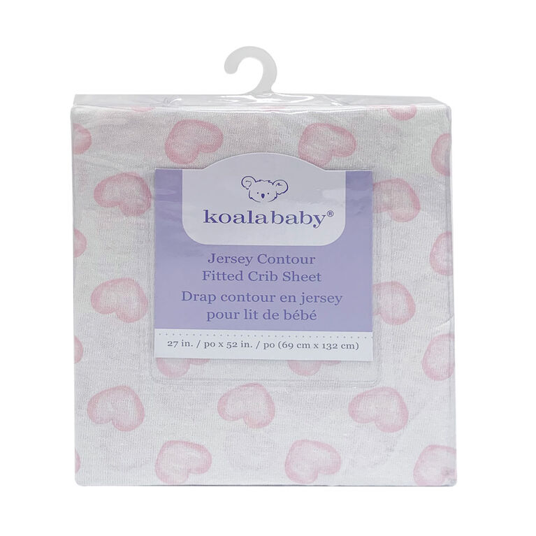 Koala Baby - Drap de lit de bébé en jersey - Rose
