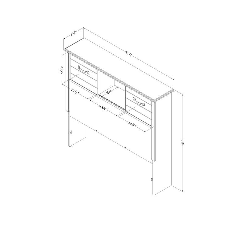 Asten Twin Bookcase Headboard Fall Oak