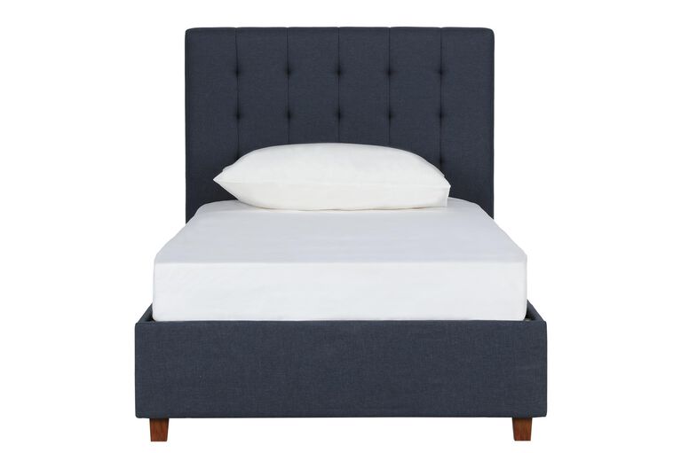 DHP Emily Upholstered Twin Bed - Navy