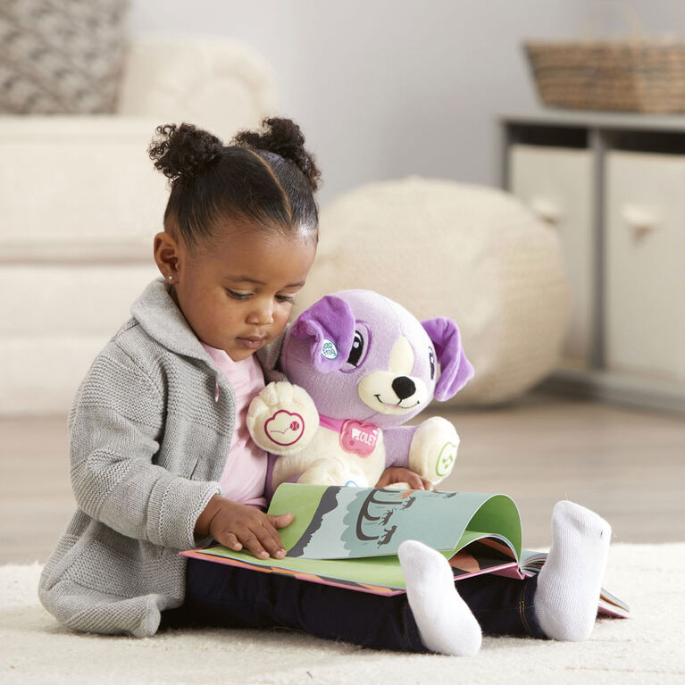 LeapFrog Mon Ami Violette, peluche pour bébé avec personnalisation, musique et berceuses, contenu éducatif pour les bébés et les jeunes enfants - Édition française