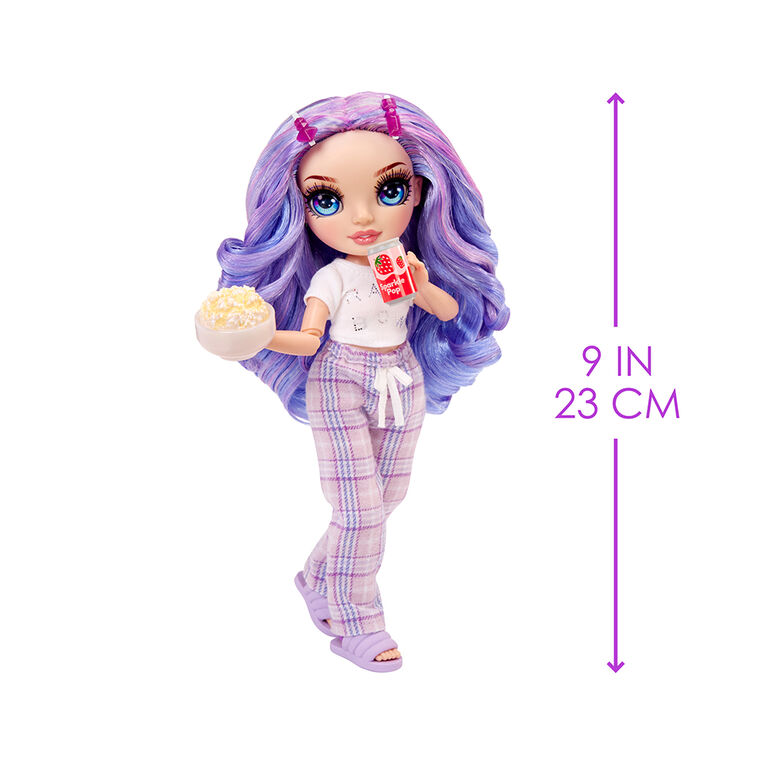 Rainbow High Jr High PJ Party Violet (Purple) 9" Posable Doll